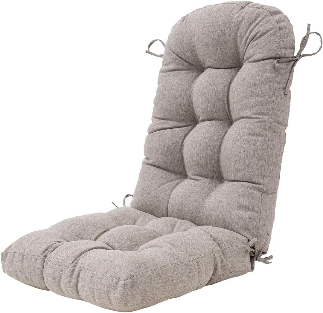 Outdoor Rocking Chair Cushion for Adirondack Chair, High Back Patio Outdoor Seat Chair Cushion 49x19in, Tan,Taupe, 1piece/1pack