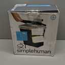 simplehuman 10 Liter / 2.6 Gallon In-Cabinet Trash Can Heavy-Duty Steel Frame, Black