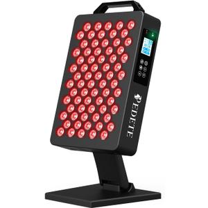 Red Light Therapy for Face and Body, 630nm 660nm 810nm and 850nm Near Infrared Light Therapy Panel, 70 Dual Chip LEDs, High Power LED Light Therapy Device for Skin Care, Sleep, Pain Relief. M70 (Black)