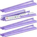 18.5 Inch Mahjong Racks with Pushers - Set of 4 Premium Tile Holders for 1.2" American Mahjong Games, Smooth Sliding for Family Game Nights (Purple with Glitter)