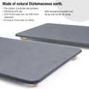 Large Stone Dish Drying Mat for Kitchen Counter, 18"14" Quick Dry Super Absorbent Eco-Friendly Diatomaceous Earth Stone Mat with hemisphere wooden feet, Non-slip, Heat Resistant, Multi-purpose mats