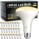 TJOY 24 Pack BR30 Led Bulb 65W Equivalent, Dimmable LED Flood Light Indoor, E26 Base, 2700K Soft White, 9W, 800 LM, Recessed Lighting Bulbs for Ceiling, Recessed Can, Living Room and Kitchen