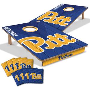 YouTheFan NCAA 2 x 3 Wood Cornhole Game with Logo Bags (Pittsburgh Panthers)