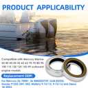 2 Pcs Prop Shaft Oil Seal 30X44.5X9 for Mercury Mariner 30-150HP, Force & Honda Outboard Motors, Fits 26-70081 26-8M0205729 91255-ZW1-003 Sierra 18-2053