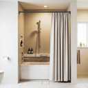 Extra Long Tension Curtain Rod, Black, 41-67 Inch (4-5.6ft), Tension Rod