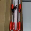 Tevlaphee Steering Wheel Lock Anti-Theft Car Device Heavy Duty Security Car Lock Antitheft Locking Devices Great Deterrent Adjustable Car Wheel Lock Anti Theft for Vehicle Truck SUV with 3 Keys (Red)