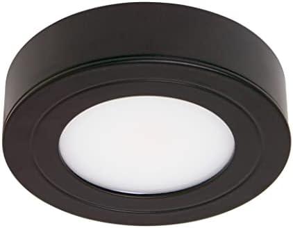 Armacost Lighting PureVue SoftBright-White (3000K) Dimmable LED Puck Light, Matte Black Finish, (233413)