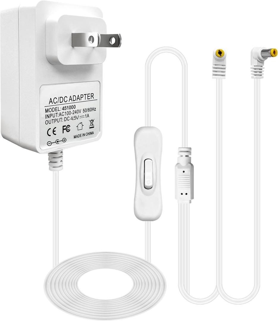LaWana 4.5V Power Adapter with 2 Pins Compatible with Lemax Lighting Accessories 94564 94527 94563 44241 74707 74295 84428 44242 94565 94566 6451774269 Christmas mini Lighting Building Decoration