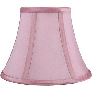 Urbanest Softback Bell Lampshade, Faux Silk, 5-inch by 9-inch by 7-inch, Pink, Spider-Fitter (Single)