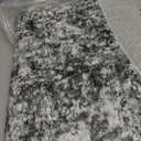 2x3 Entryway Area Rug: Washable Neutral Modern Abstract Small Rug - Non-Slip Low Pile Throw Indoor Carpet for Entrance Kitchen Front Door Mat Bathroom Entry Kids Room - Grey