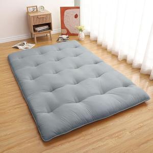 Foldable Futon Bed Mattress 39"x80" - Roll Up Japanese Floor Mattress for Camping, Guest Room & Kids Floor Play, Small Spaces - Portable Tatami Sleeping Pad, Grey, Twin