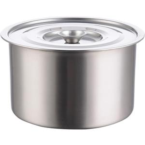 Stainless Steel Seasoning Box, 7in/18cm Stock Pot with Lid Small Cooking Pot for Soup Kitchen Condiment Storage