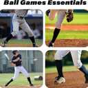 Teen Youth Baseball Socks Boys Teens Softball Socks and Belt Set for Baseball,Soccer.(1 Sock with 1 Belt). (Red, S)