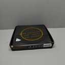 12" Wooden Lazy Susan Turntable for Cabinet  Round Rotating Spice Rack Organizer, White Kitchen Countertop Tray for Dining Table & Pantry Storage (White & Gold)