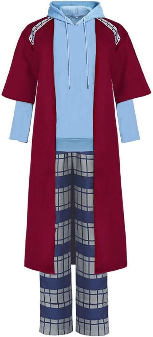 Fat Man Costume For Cosplay Hoodie Outfit Full Set Costume Plus Size For Halloween M