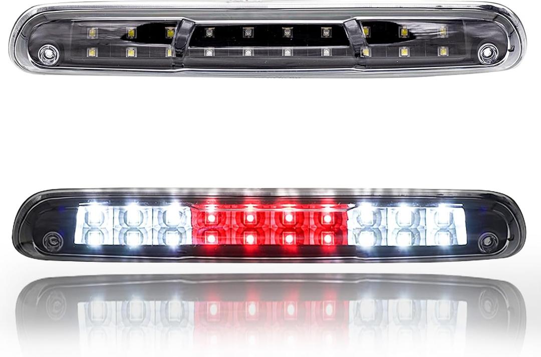 LED 3rd Brake Light, High Mount Stop Light, Third Brake Light Assembly Compatible with 2007-2013 Chevy silverado/GMC Sierra 1500 2500 3500,High Mount Rear Brake Lights, Black