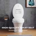 VIVOHOME Smart Heated Bidet Toilet Seat with Self-Cleaning Nozzle for Rear and Front Cleansing, Warm Air Dryer with Adjustable Temperature Settings, Soft Close Lid, Nightlight