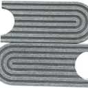 Super Absorbent Faucet Splash Guard, Diatomite Splash Guard for Sink, Durable Black Protector for Kitchen Bathroom Counter Kitchen Sink Accessories (Dull Grey, 9.65*5.7*1.38)