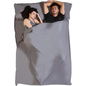 Sleeping Bag Liner - Travel Sheets for Hotel, Portable & Comfortable & Quick-Drying Adult Sleep Sack for Camping, Business Trips, Traveling, Hostel Size Twin