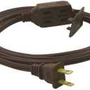 Prime Wire & Cable EC670609 9-Foot 16/2 SPT-2 3-Outlet Indoor Cord, Brown