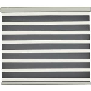 Persilux Zebra Blinds for Windows, Cordless Roller Blinds (50" W x 72" H, White) Light Filtering Sheer Window Treatments, Light Control for Day and Night, Room Darkening Roller Shades for Windows