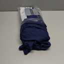 Wrap Around Dust Ruffle Bed Skirt - Navy Blue - for Full Size Beds with 18 Inch Drop - Elastic Strap - Adjustable Pleated Bedskirt with Brushed Fabric and Wrinkle Free - for Women, Men, Kids & Teens