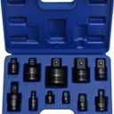 11pcs Impacts Adapter Reducer Set Joint Rotation Socket Adapter Suitable for 1/4" 3/8" 1/2" 3/4" 1" Drives Tool Home Improvement Tool