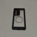 Lanhiem Magnetic for Samsung Galaxy S23 Ultra Case, IP68 Waterproof Dustproof, Built-in Screen Protector, Rugged Full Body Shockproof Cover for Galaxy S23 Ultra 5G 6.8 Inch, Black/Clear