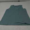 Women Summer Deep V Neck Tank Top Loose Fit Flowy Sleeveless Shirt L