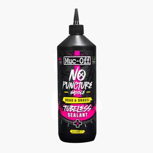 Muc-Off No Puncture Hassle Road & Gravel Tubeless Sealant, 1 Liter - for Bicycle Puncture Repair - Durable Bike Tire Sealant for Road, Gravel, Commuter and XC Bikes