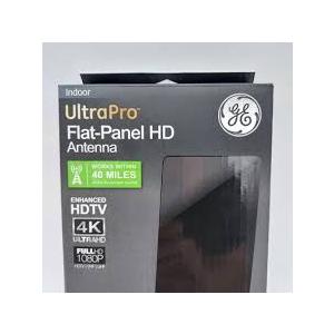 GE 34342 Pro Flat Panel HD Indoor TV Antenna 40-mile Range 4k Ultra 1080p Full