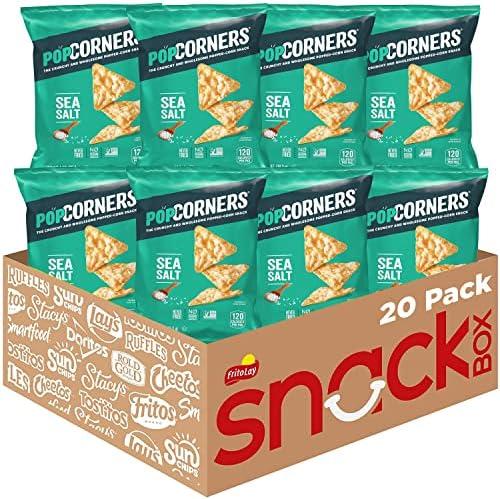 PopCorners Popped Corn Snacks, Sea Salt, 1 Ounce (Pack of 40) (Packaging May Vary), Use By OCT 7/2025