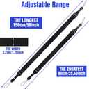 2 x DIVINA VITAE 5Pcs Adjustable Shoulder Strap Replacement Nylon Neck Lanyard Camera Neck Strap for Camera Crossbody Bag Binocular Tablet, Length Adjustable Between 25-59in