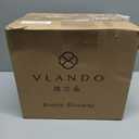 Vlando 5 Layer Jewelry Box for Women, Glass Lid Jewelry Organizer with 5 Drawers for Necklaces Rings Earrings Bracelets - Cloud White