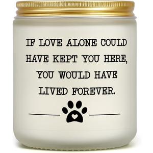 Pet Memorial Gifts for Loss of Dog Cat, Sympathy Gift for Pets Loss, Dog Bereavement Cat Memorial Candle, Remembrance Present in Memory of Cat, Passing Away Condolence Presents for Friends Pet Owner