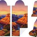 2 Pack Car Seat Towel Covers, Sweat Protector for Front Seats, Premium Thickened Microfiber with Colorado River, Breathable & Quick Dry, Slip-on Headrest Pocket for Gym Running Beach Universal Fit