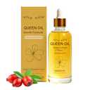 Queen Oil Cold-Pressed Natural Botanical Firming Oil, 4 fl Oz (01) | For Face & Body, Hydrating & Tightening Treatment, Improves Elasticity, For Aging, Crepey Skin, For Arms, Tummy, Thighs