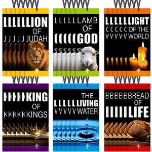 Tinlade 120 Pcs Names of Jesus Bookmark Religious Christian Bookmark Bulk Bible Verses Decor for Church Sunday School Reading Rewards
