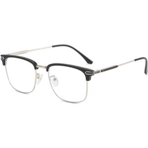 HOKETOP Blue Light Blocking Glasses for Men Anti-Fatigue Computer Monitor Gaming Glasses Prevent Headaches Glasses (Arrow Silver/Black)