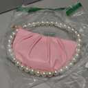 CARIEDO Pearl Soft Face Pleated Handbag Advanced Evening Bag Party Prom Bride Purse Phone Clutch Purse