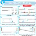 Small Tension Rod 18-32 Inch White Spring Shower Curtain Rod Adjustable Tension Curtain Rod No Drilling Heavy Duty Short Shower Rod,Non Slip,Stainless Steel