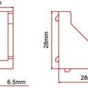 2 x Zeberoxyz 20PCS 2028 Corner Bracket Black Right Angle 20Series 2 Hole Aluminum Brackets for Slot 6mm Aluminum Extrusion Profile Accessories (20pcs Black)