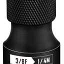 BLACKROBOT Quick Release Impact Bit Holders 3/8-Inch Square Drive to 1/4-Inch Hex Socket Adapter, CR-MO Steel, Red