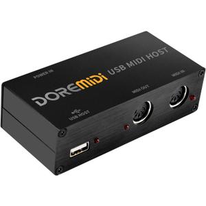 CAMOLA USB Host MIDI Interface1-in and 1-out, Advanced MIDI Host Box High Speed USB to MIDI Converter, standard MIDI 16 channels