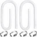 2 Sets Replacement Pool Hose for Above Ground Pools 1.5" x 4.9ft Long Pool Filter Pump Hoses Replacement Swimming Pool Hose Upgraded Pool Skimmer Hose Compatible with 10531to 25016(White)
