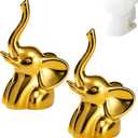 2 Pack Porcelain Toilet Bolt Caps,Toilet Bolt Covers Decorative,Elegant Elephant Design Toilet Bolt Caps Decorative for Bathroom Accessories