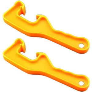 2 Pieces 5 Gallon Paint Can Opener Plastic Bucket Lid Opener Paint Can Lid Opener Pail Lid Lifter Bucket Lid Remover Bucket Opener Tool, Orange