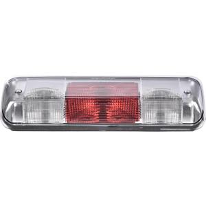G-PLUS 3rd Brake Light, Compatible with 2004-2008 Ford F150 Truck Third Brake Lights Assembly High Mount Center Rear Roof Third Cargo Light Parking Light Halogen, Clear/Red Lens Black Housing