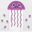Jellyfish Door Border Cutouts for Education Under The Sea Bulletin Board Set Ocean Themed Classroom Door Decorations Kit Sea Jellyfish Doors Wall Decor for DIY Craft Bulletin Decoration Ocean Party