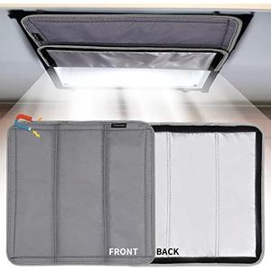Rvingpro Foldable RV Vent Shade, 16"x16", Blackout & Reflective, Silver Grey